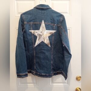 Blue Denim Jacket with Silver Star